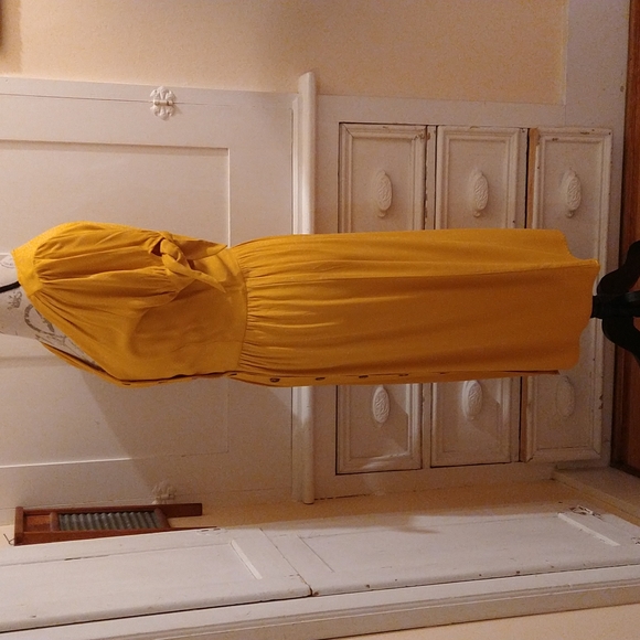 One Love Clothing mustard dress Sz S - Picture 2 of 6